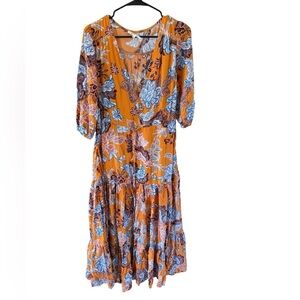 Abel the Label Anthropologie Mango Magic Floral Printed Maxi